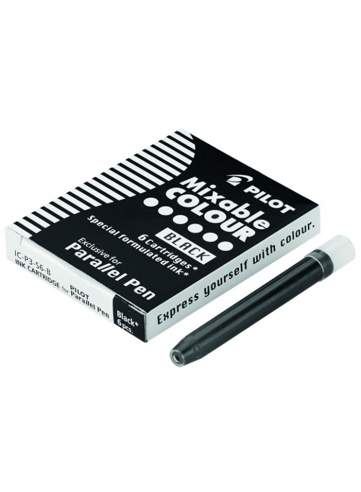 SET DE 6 CARTOUCHES - PARALLEL PEN - NOIR