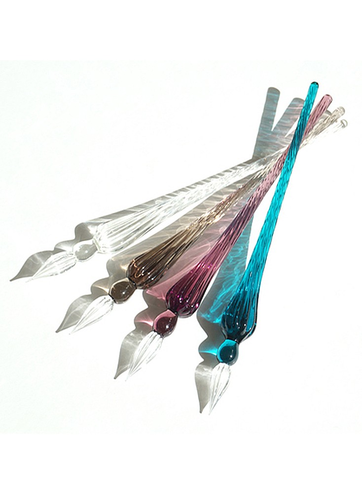 PLUME VERRE RONDE VIOLETTE