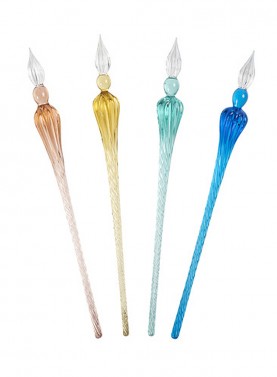 PLUME VERRE RONDE VIOLETTE